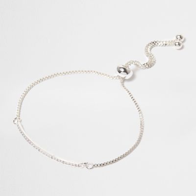 Love Luli silver-plated pave bar bracelet